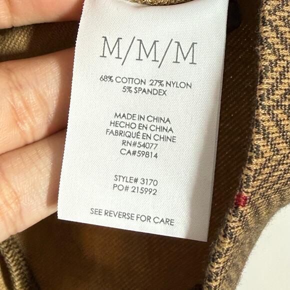 CAbi Penny Blazer Womens Size Medium Brown Herringbone Fleck Button Front Jacket - Picture 11 of 11